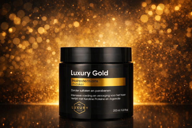 Luxury Gold Hairextensions Masker